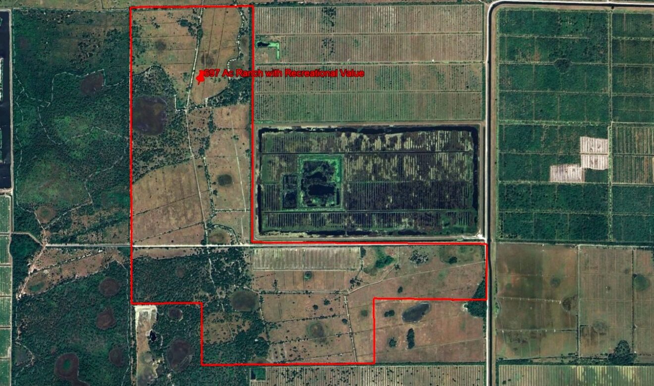 Close up Aerial of 697 Ac. Ranch